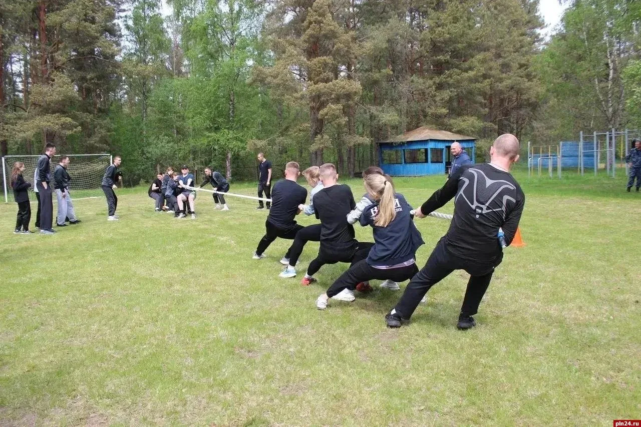 Спортивные соревнования прошли в Псковском филиале университета ФСИН  На загородной учебной базе кур