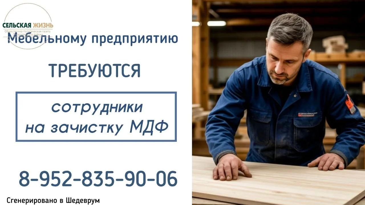 Мебельному предприятию требуются