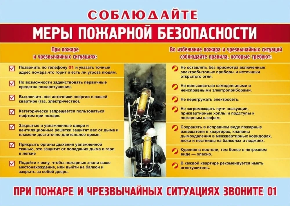 Представляем вашему вниманию информационную карточку, посвященную мерам пожарной безопа...