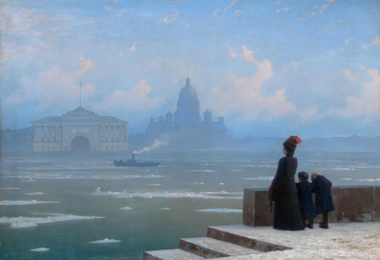 "Ледоход на реке Неве", 1890е
