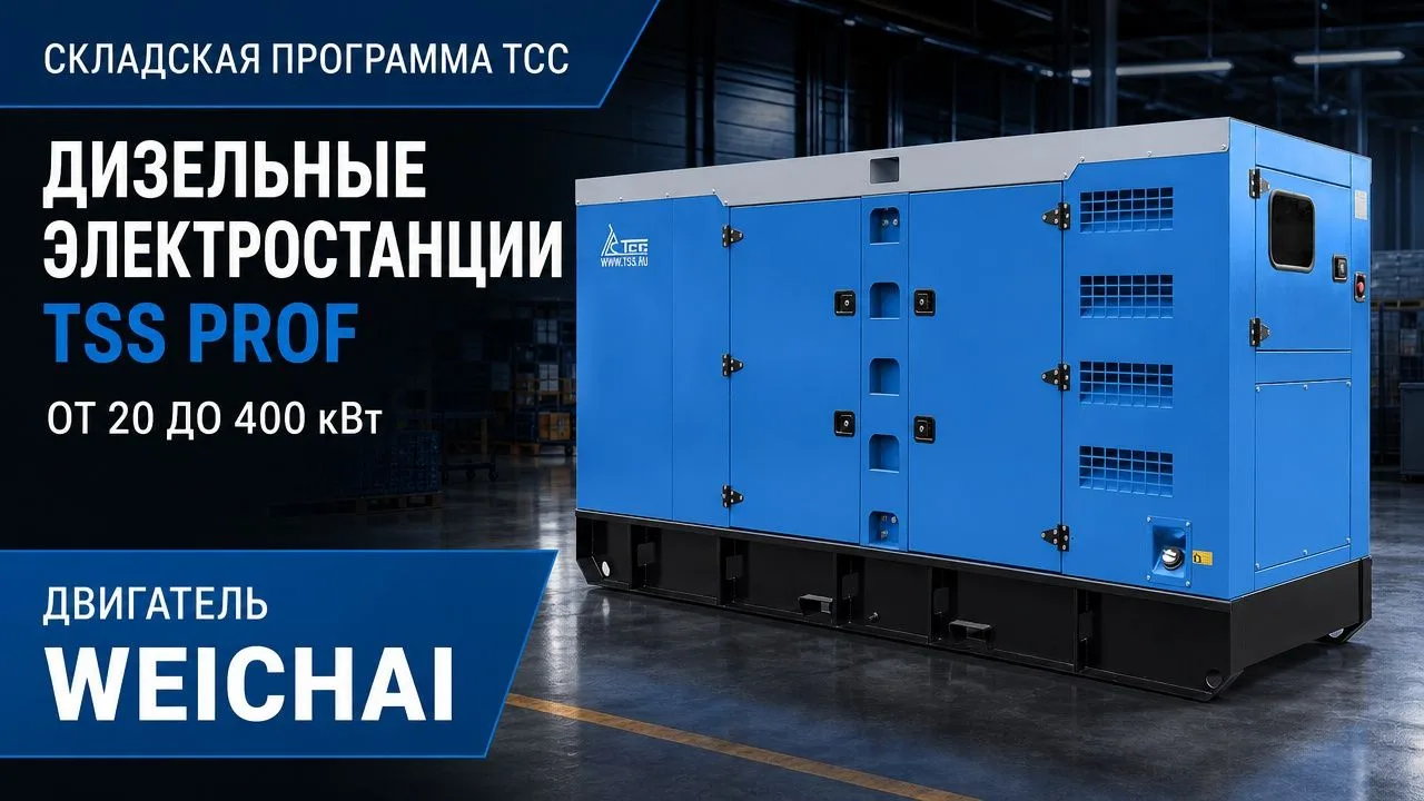 Расширенная линейка ДЭС TSS Prof на двигателях Weichai — теперь до 400 кВт! ⚡️