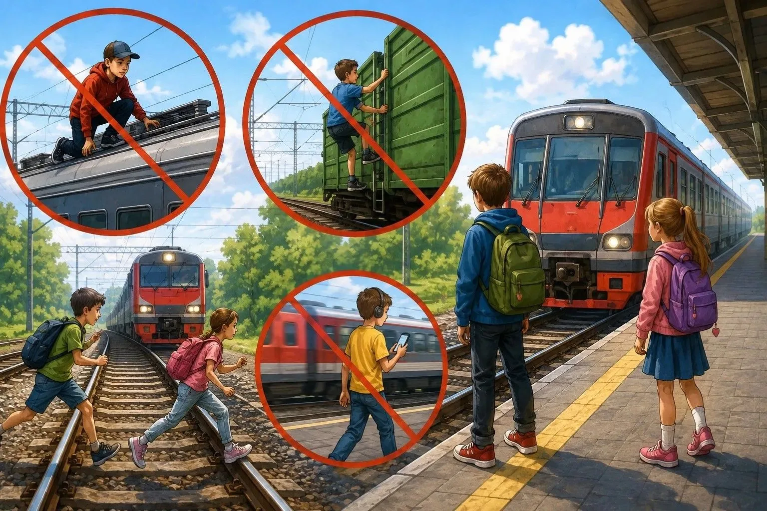 🚆  Железная дорога — не место для игр!