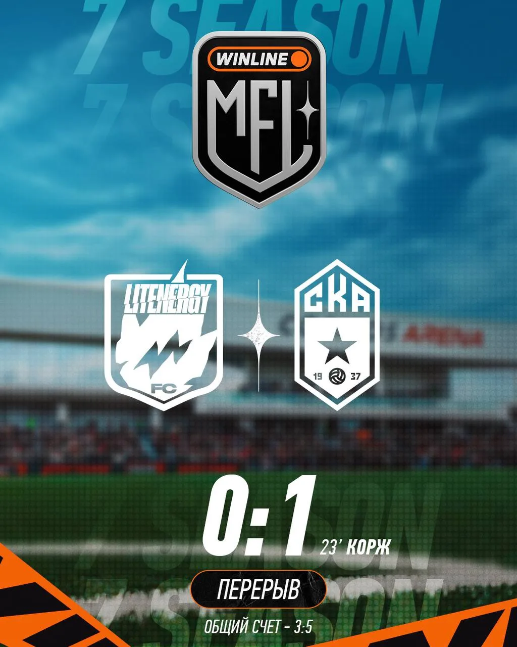 😗 УЖЕ ПЕРЕРЫВ! 

Этот матч гораздо спокойнее!
СКА Ростов смотрелись лучше в первом тайме и закономе