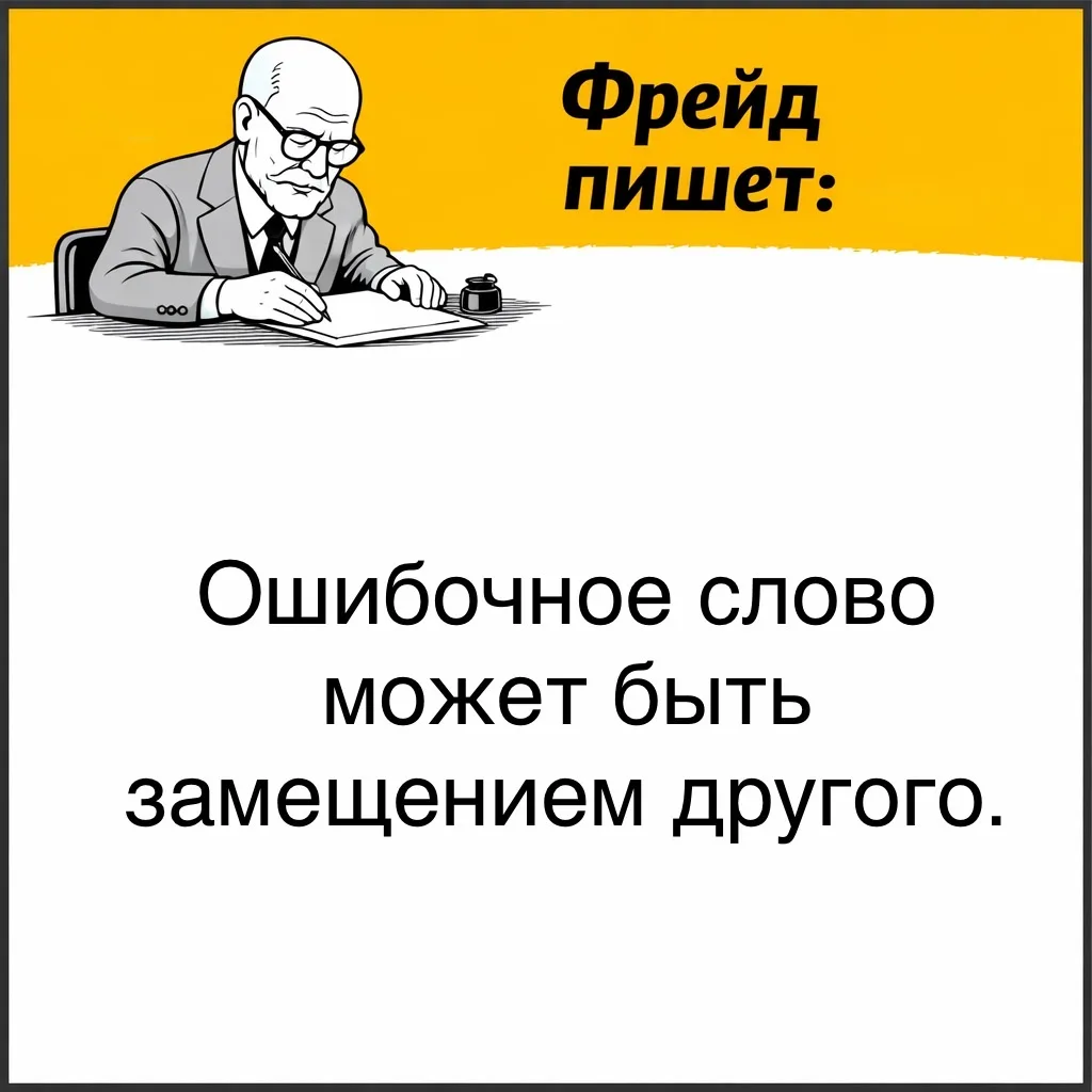 Фрейд описывал механизм подмены.  Некоторые мысли или эмоции могут быть вытеснены или не до конца ос