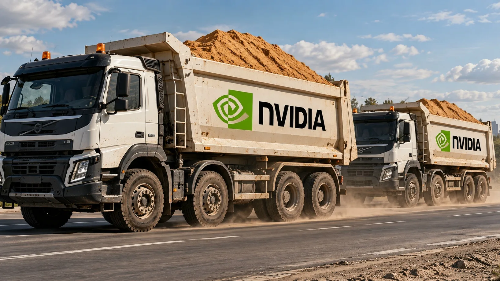 Две фуры Nvidia украли воры в США, но вместо видеокарт внутри оказалось 18 тонн песка.