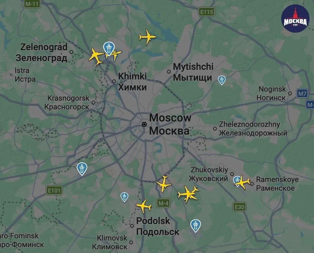 ❗️Небо над Москвой практически закрыли.