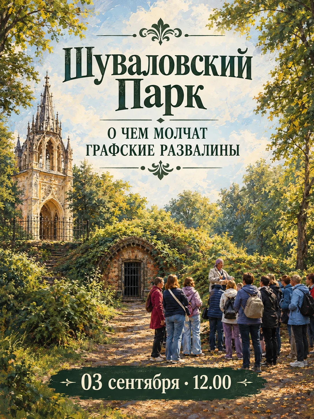 🌿 «Шуваловский парк. О чем молчат графские развалины» — бесплатная экскурсия