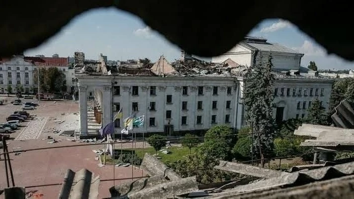 Кадры из села Капитановка в Киевской области, где проходила выставка оборонной продукци...