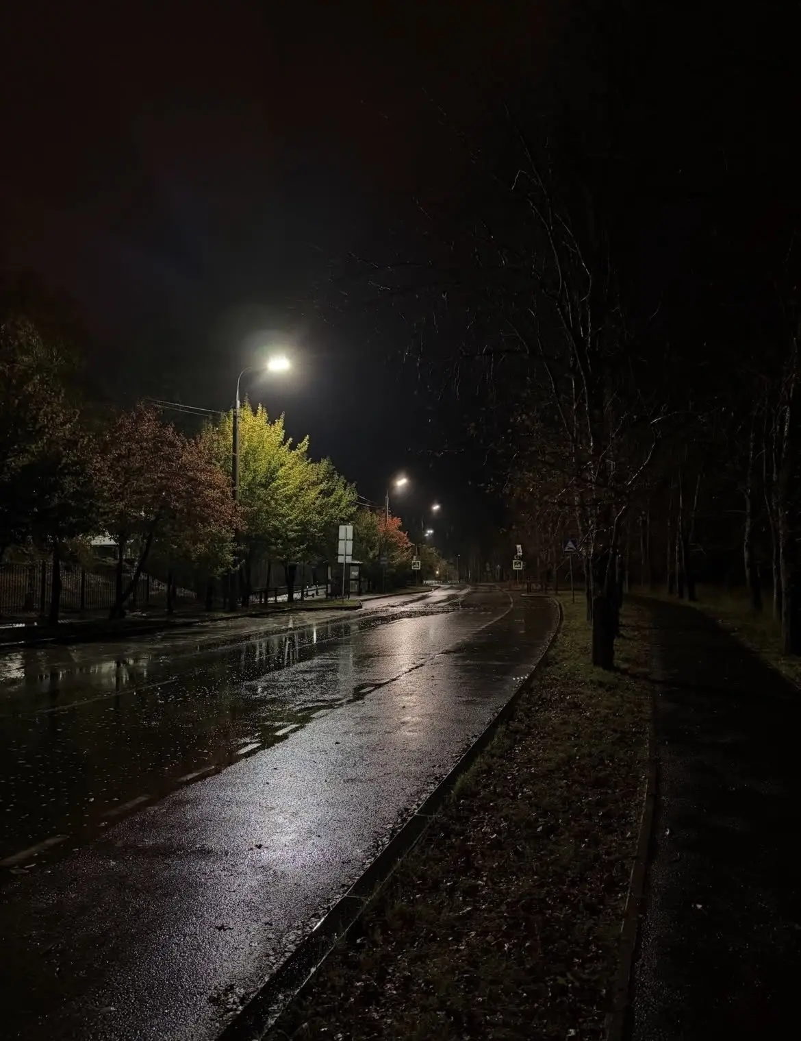Дождливый осенний вечер🌃🍂☔️