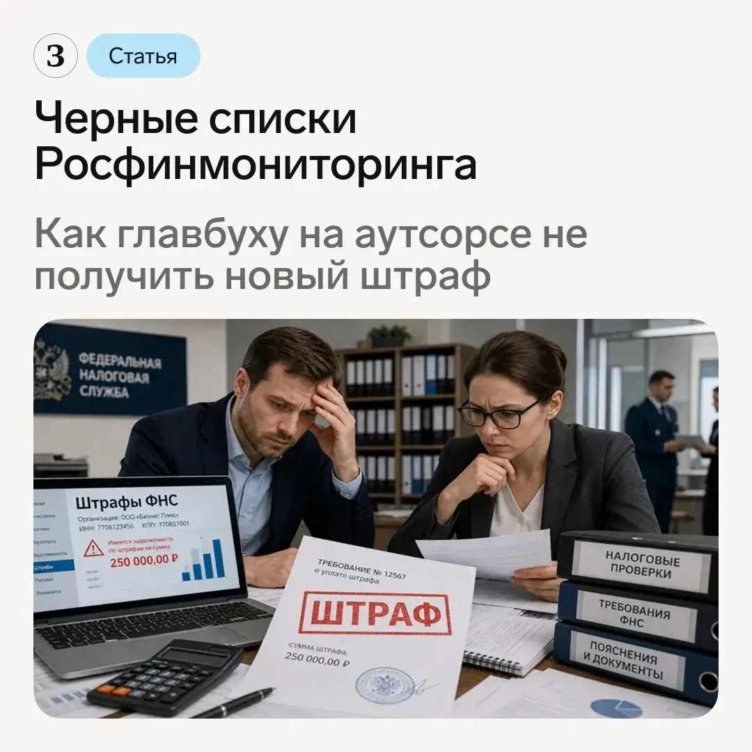 ⚠️ Бухгалтеры-аутсорсеры обязаны блокировать операции клиентов из черных списков за 24 ...