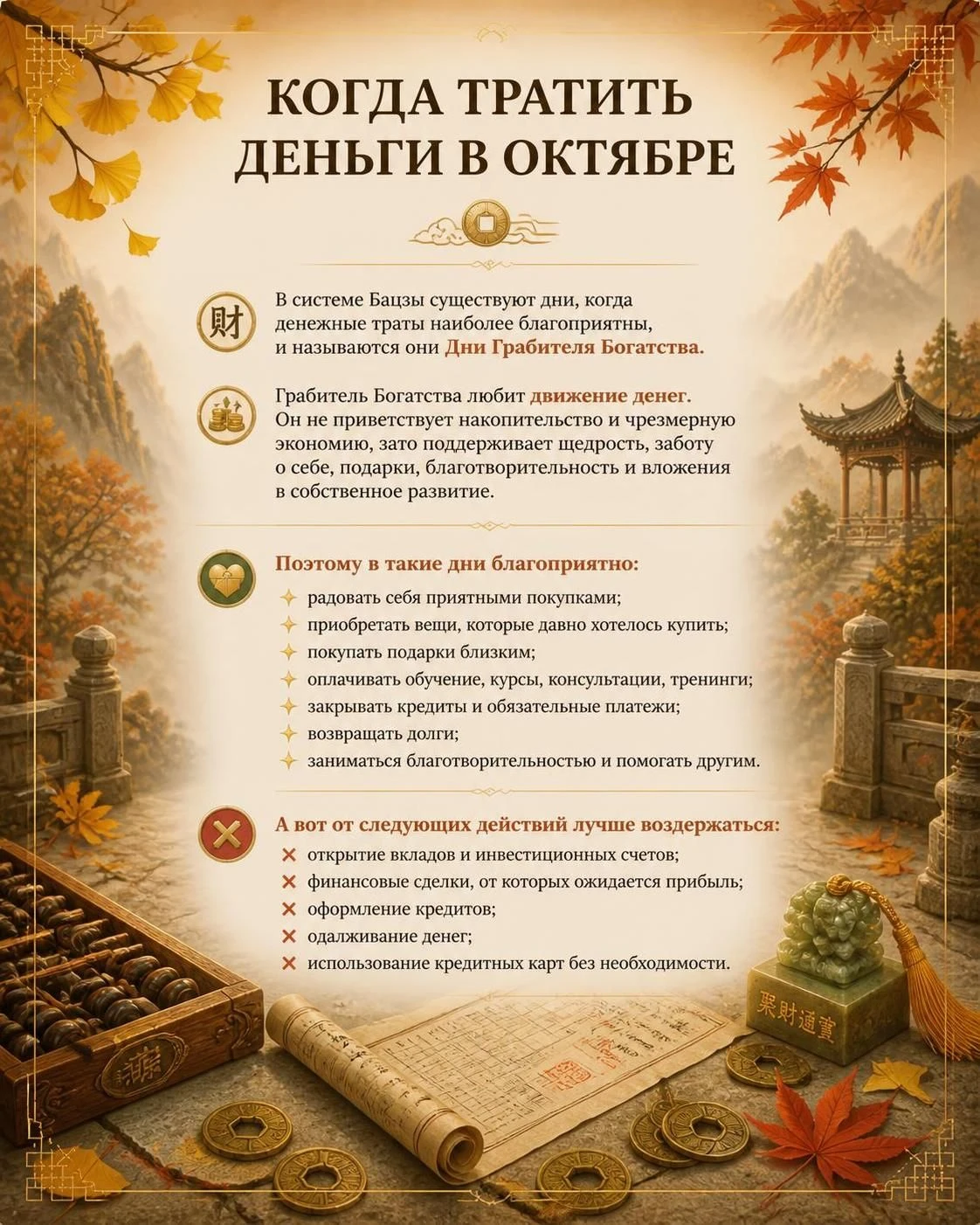 И сразу делюсь с вами полезными датами для покупок и других трат 💰