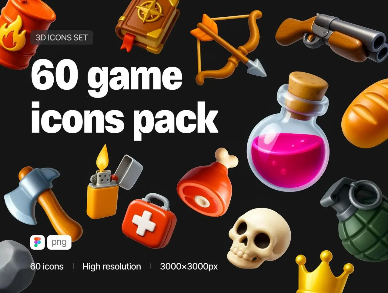 Игровые 3D иконки