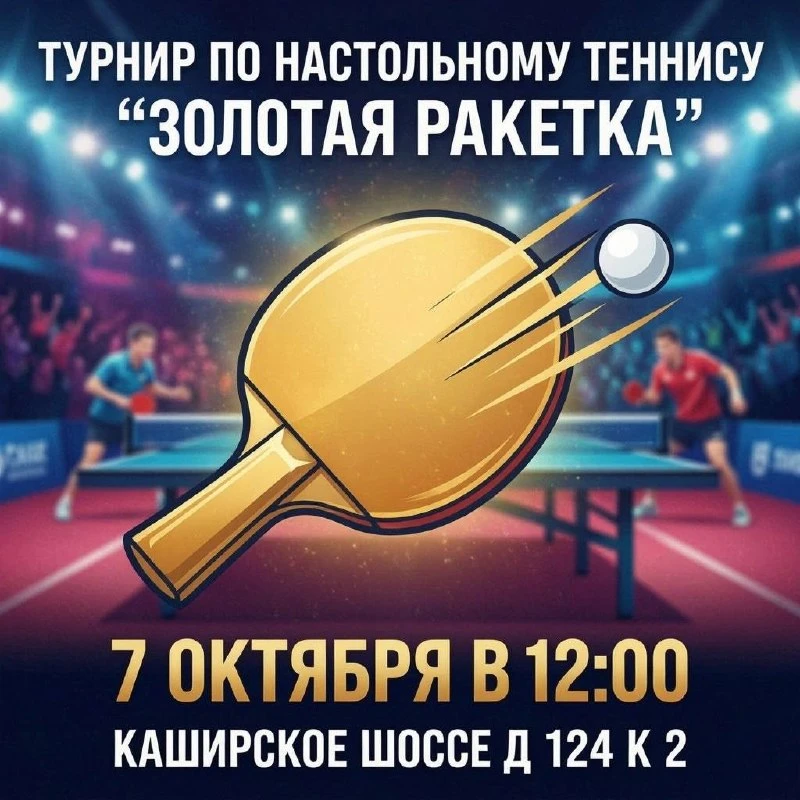🏓 В Орехово-Борисово Южном разыграют «Золотую ракетку»