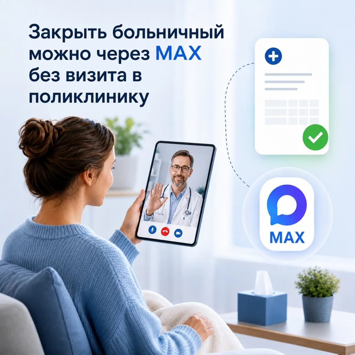 Жители Красноярского края могут закрыть больничный через MAX без визита в поликлинику