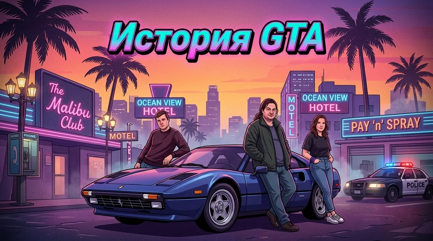 📜 Эволюция GTA: как проект про угонщиков превратился в КУЛЬТ