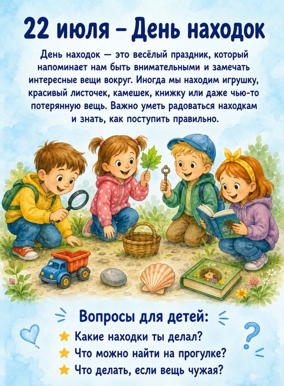 🔍 22 июля — День находок!