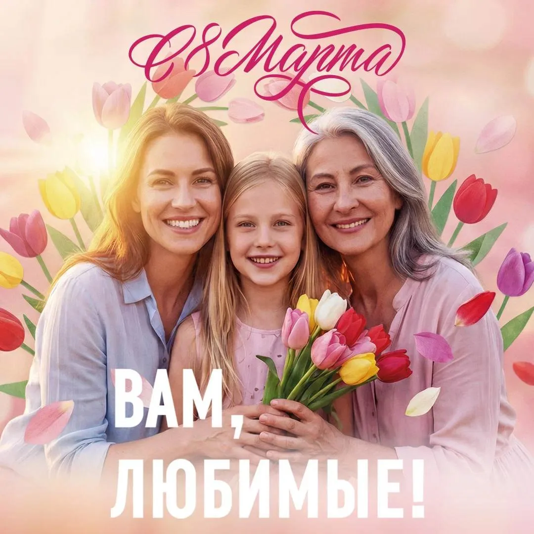 Дорогие женщины!  🌷От всей души поздравляю вас с Международным женским днем – 8 Марта!  Этот праздни