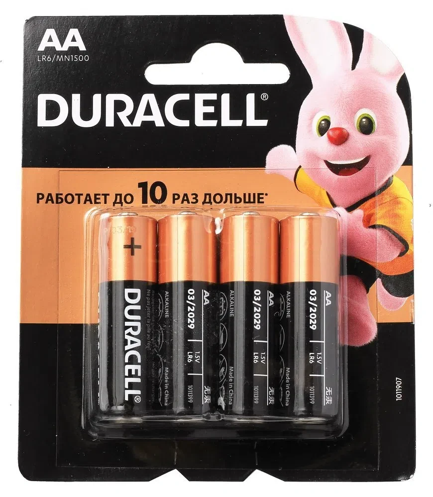 Алкалиновые батарейки DURACELL размера AA увеличенной емкости идеально подходят для при...