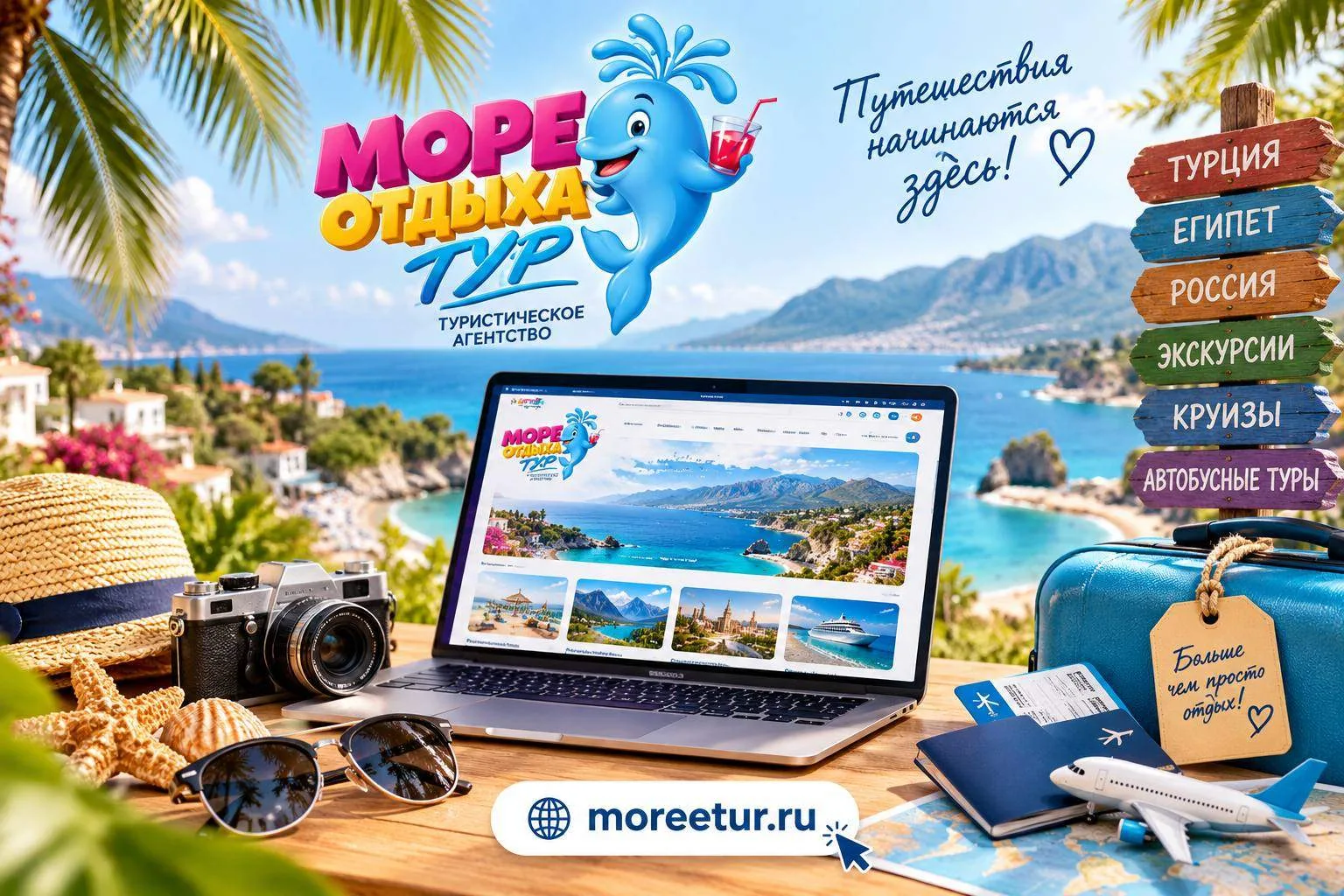🌴 У МОРЕ ОТДЫХА ТУР появился сайт — moreetur.ru