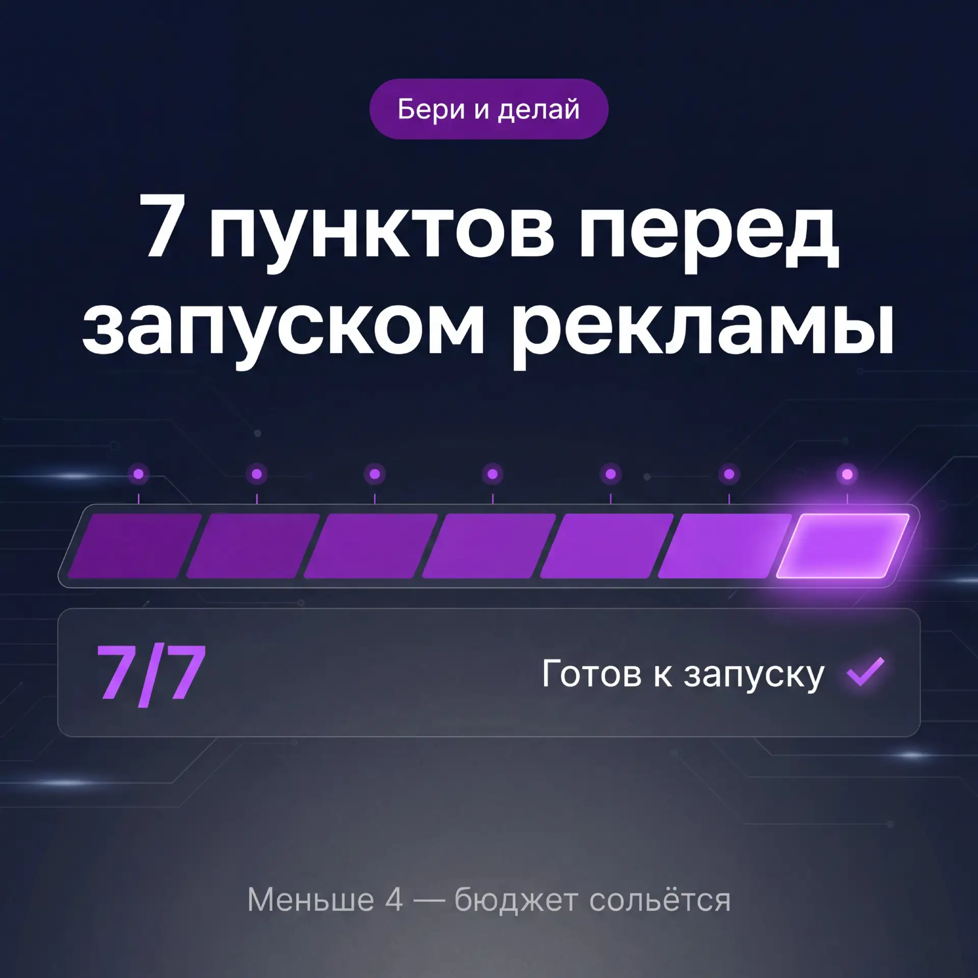 Чек-лист: 7 пунктов перед запуском рекламы в MAX