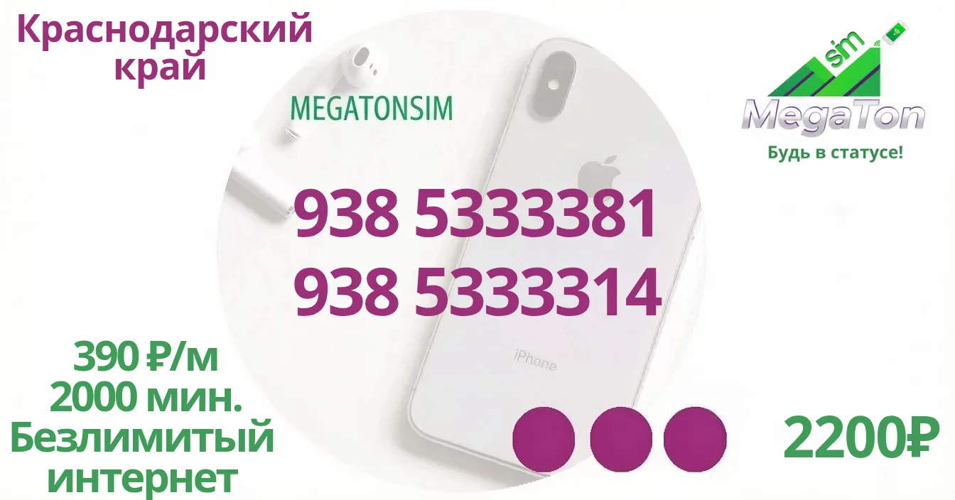 📱 КРАСИВЫЕ НОМЕРА ОТ МЕГАТОНСИМ 📱
