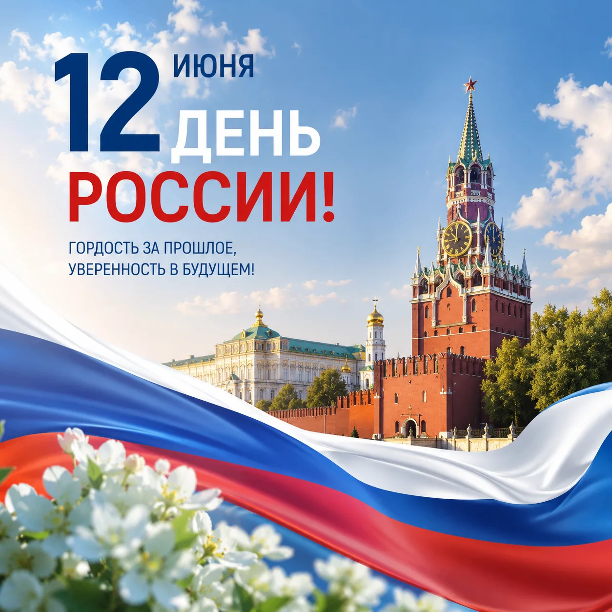12 июня: Праздничные мероприятия на центральной площади им. В.И. Ленина
Программа начнется в 12:00 с