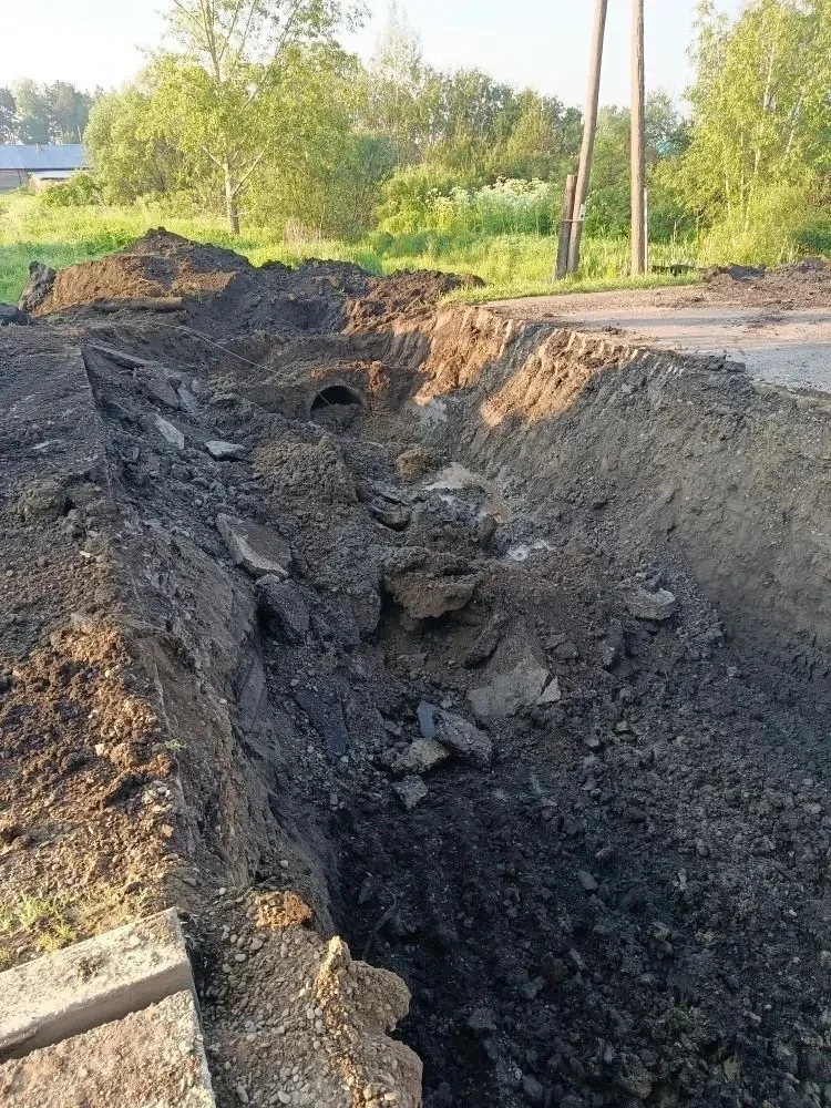 ⚒ На 174-ом км трассы Красноярск – Енисейск, на транзитном участке по с.Мокрушинское подрядчик выпол