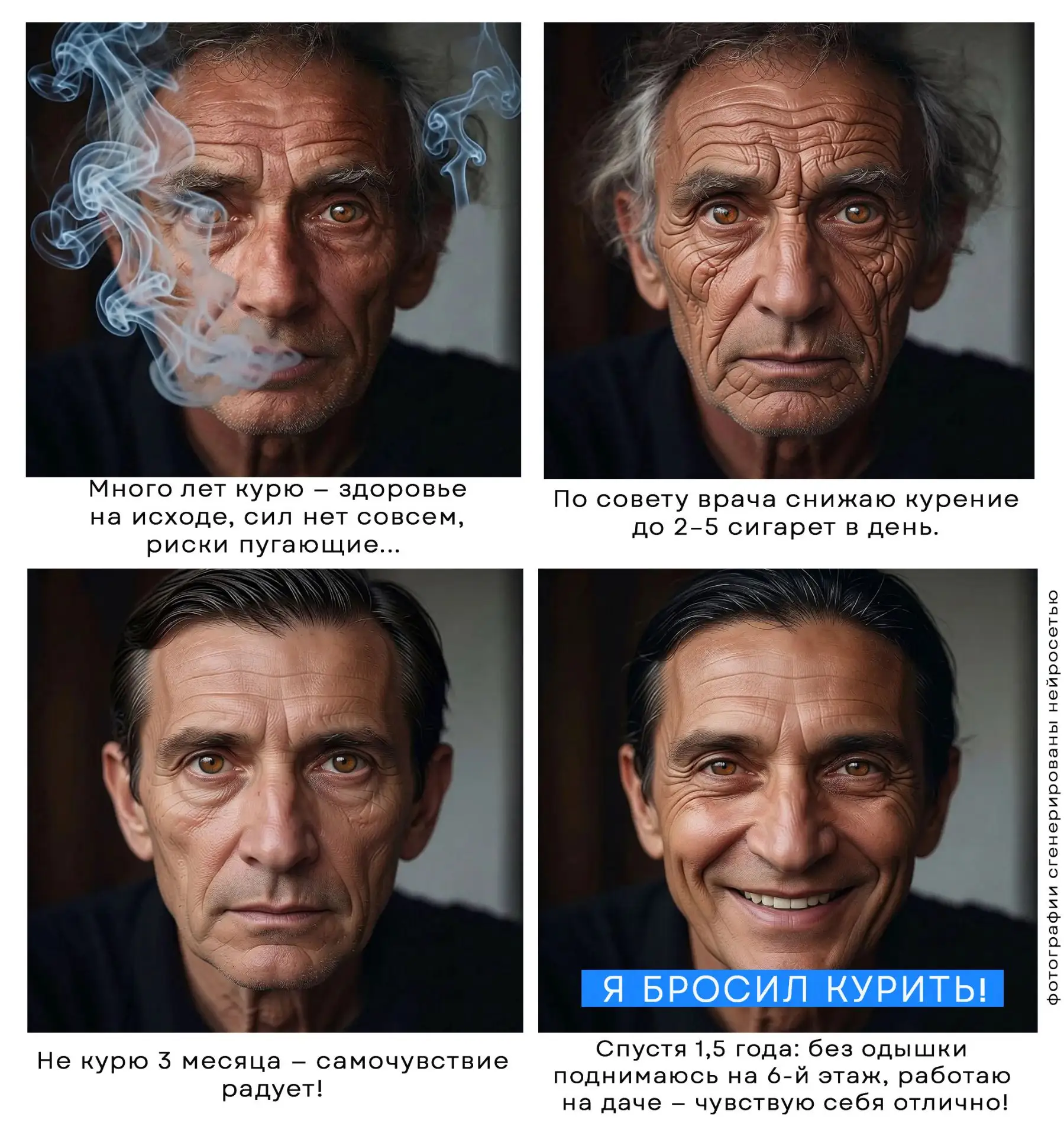 👁️🚭История перемен: как отказ от курения меняет жизнь в 63 года
