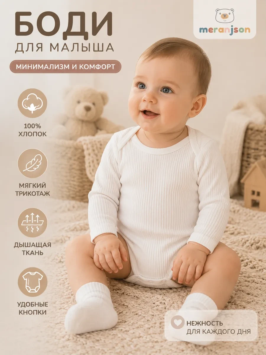 ⚡️ Боди для малышей новорожденных, Meranjson