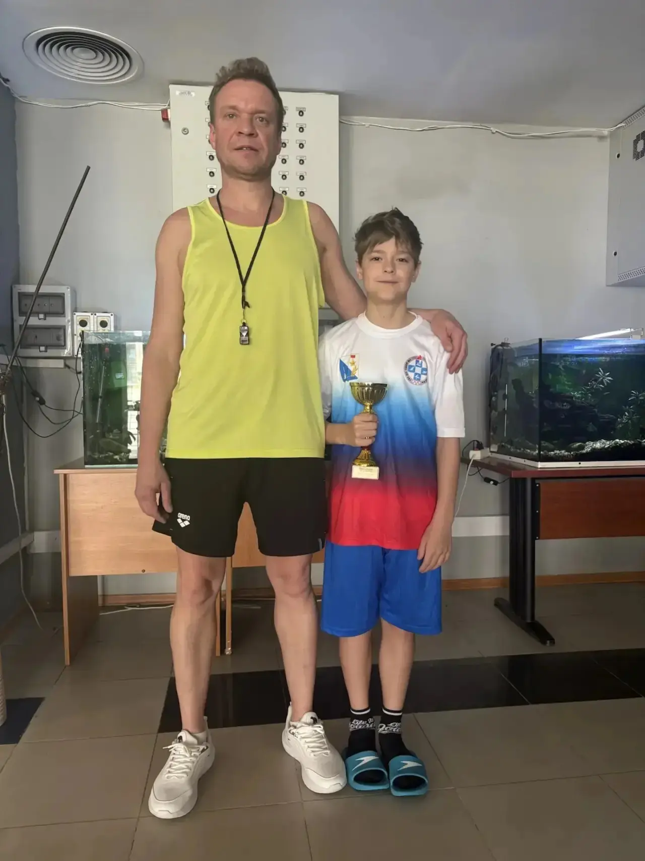 ✨Поздравляем!✨  🏆Никита П., ученик 4‑В класса, завоевал кубок в многоборье «На спине» (среди юношей)