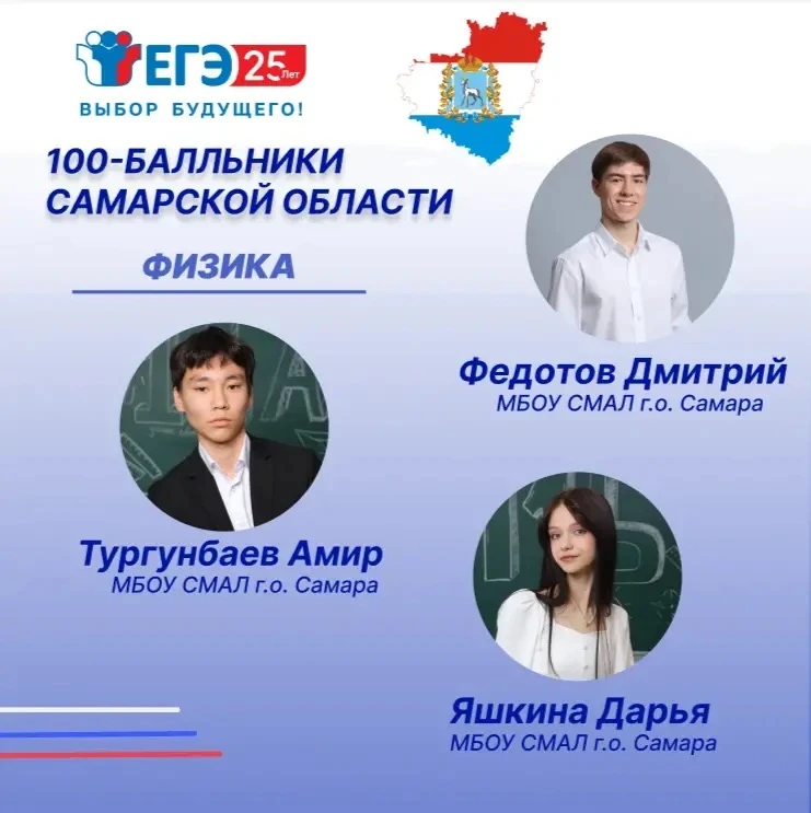 Продолжаем чествовать ребят Самарской области, сдавших ЕГЭ на 100 баллов

✍️ В новом выпуске рубрики