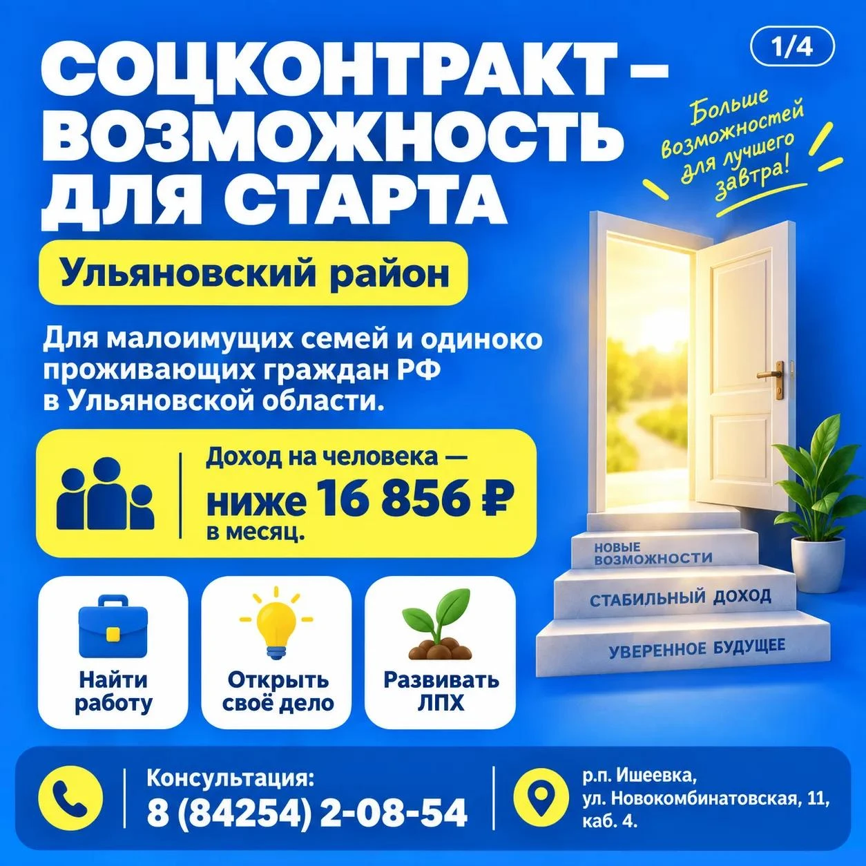 Социальный контракт: реальная поддержка для жителей Ульяновского района