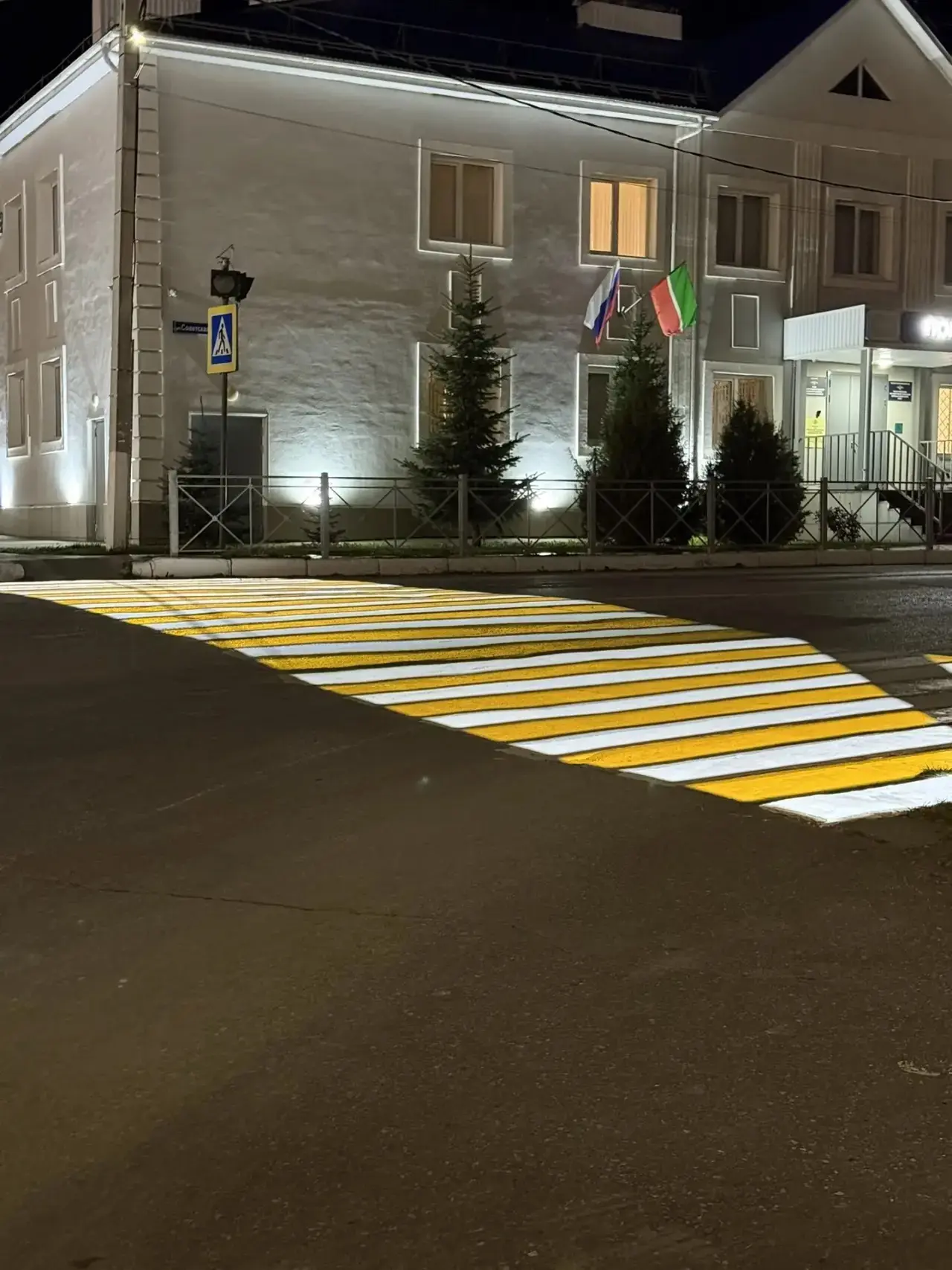 В Мамадыше установили ещё одну проекцию на пешеходном переходе