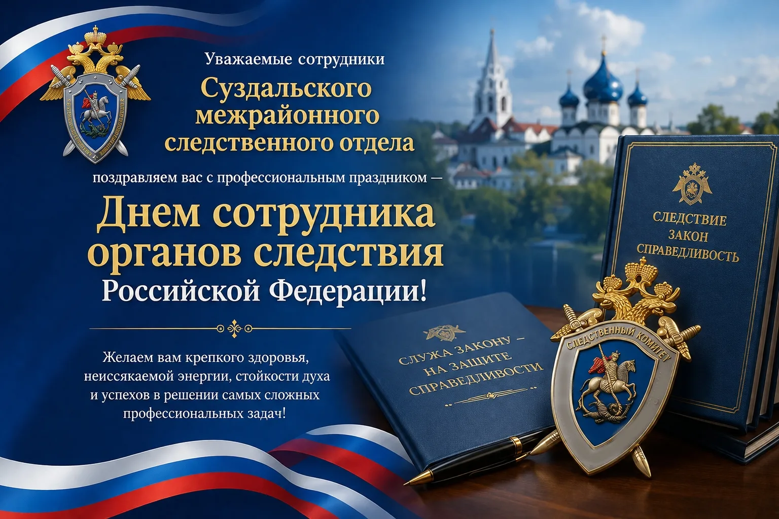 Уважаемые  сотрудники Суздальского межрайонного следственного отдела!

Поздравляем вас с профессиона
