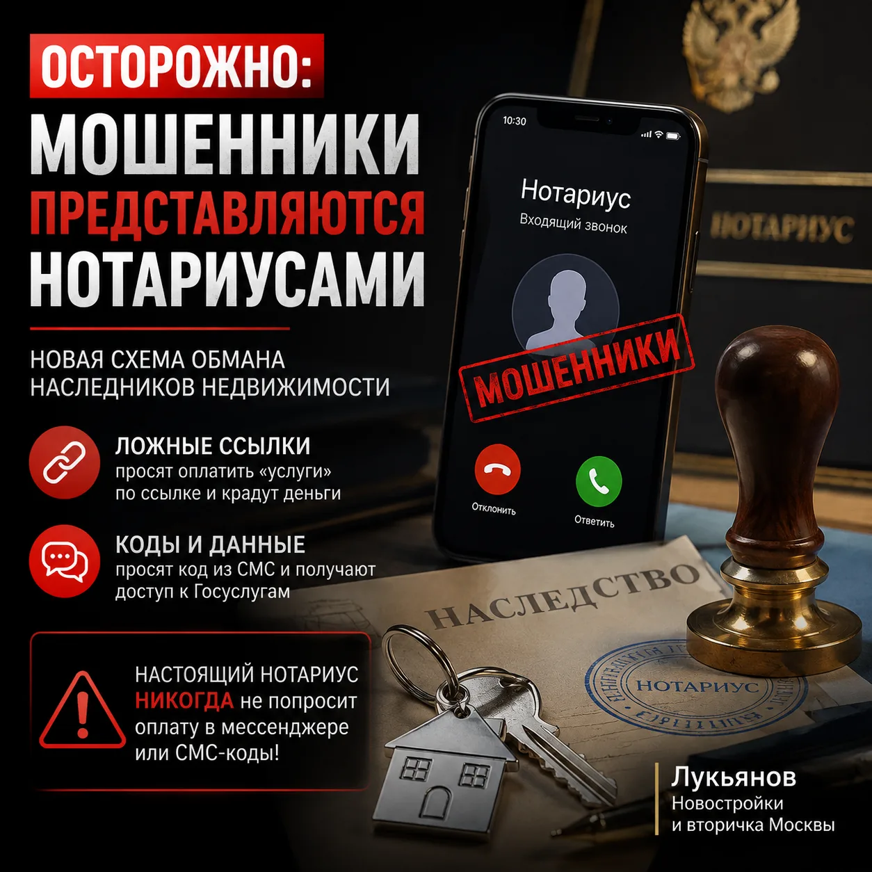 Очередная схема, где жулики маскируются под нотариусов, набирает обороты. И если вы дум...