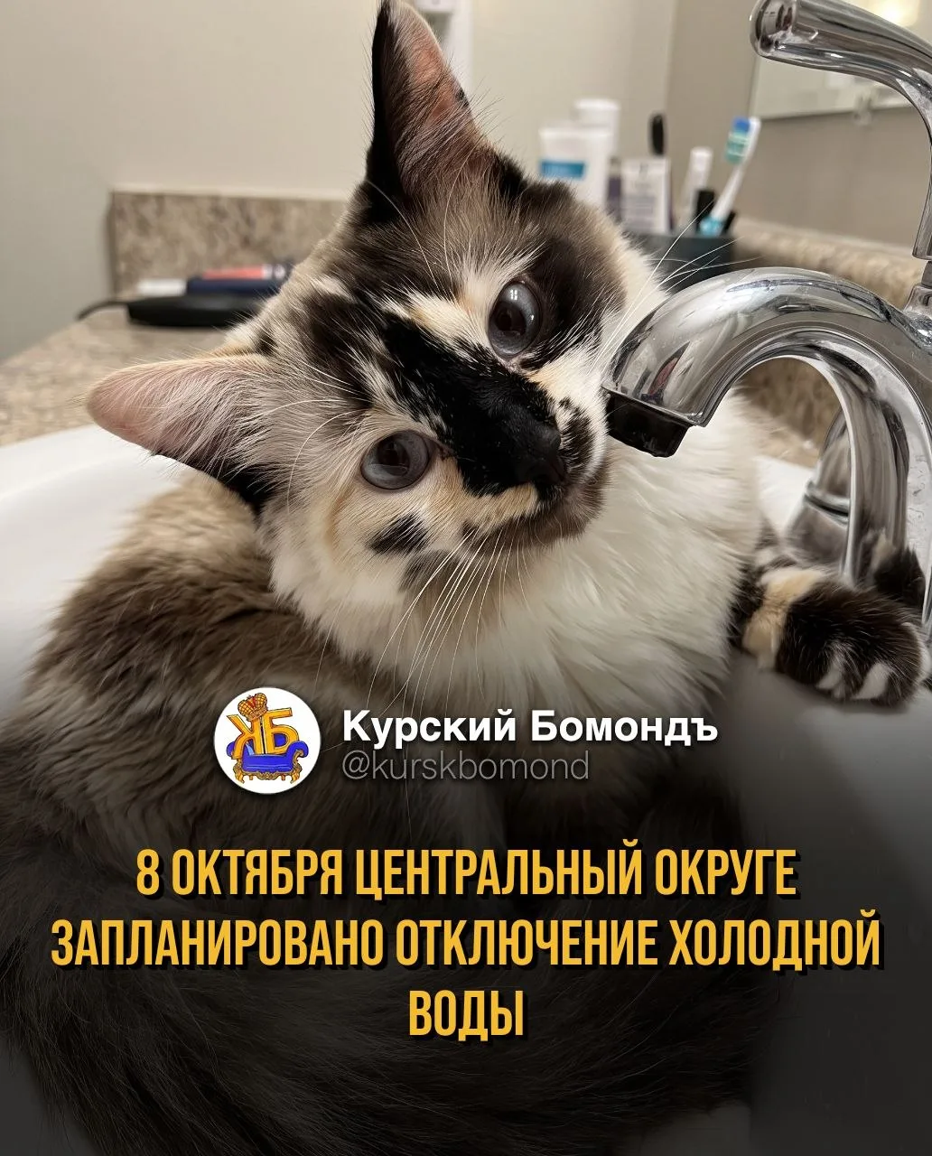 8 октября Центральный округе запланировано отключение холодной воды.