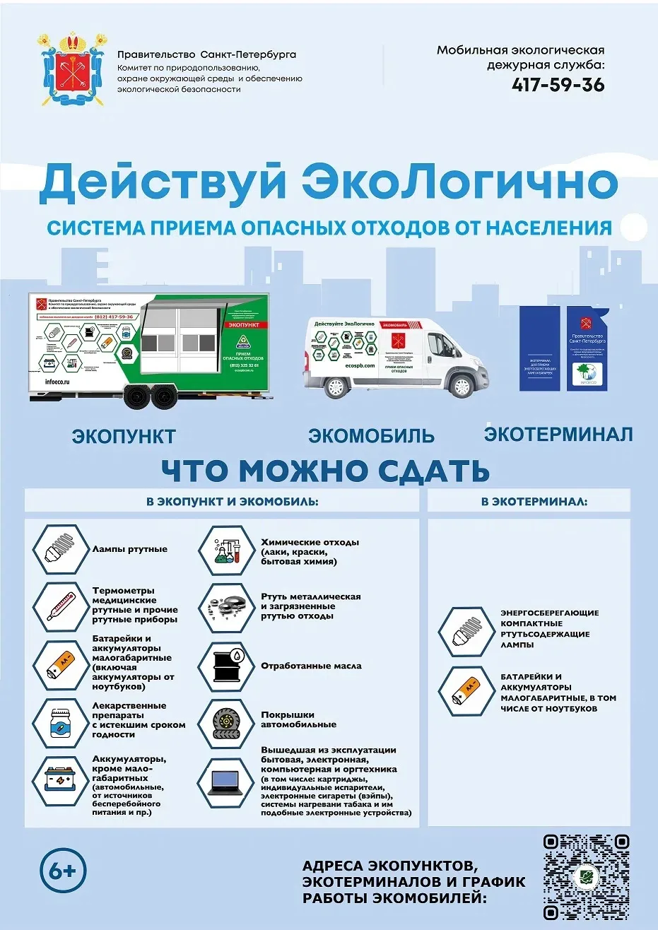 🚐 Опасные отходы сдаем в экомобиль! 

План-график стоянки экомобиля:

• 20 июня, 16.00-17.00, ул. Д