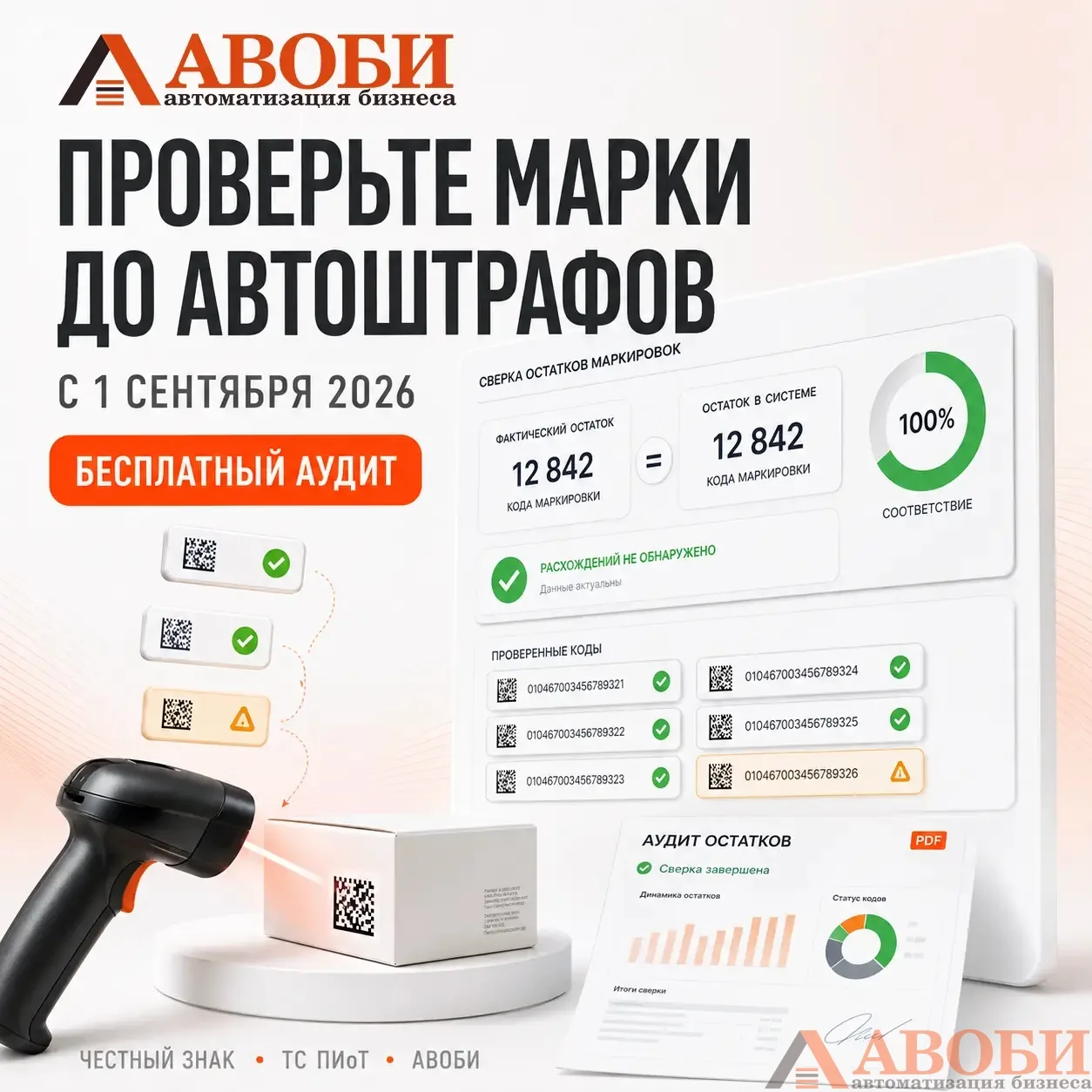 ⚠️ Проверьте остатки марок до запуска автоштрафов и ТС ПИоТ!