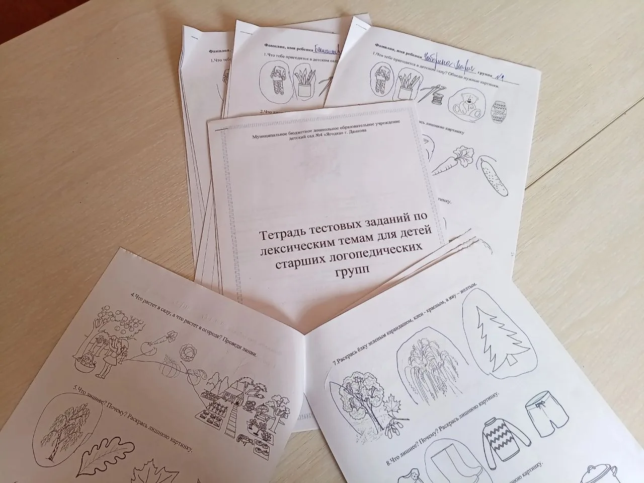 Проверка знаний детей старших групп с помощью тестовых заданий по лексическим темам — э...