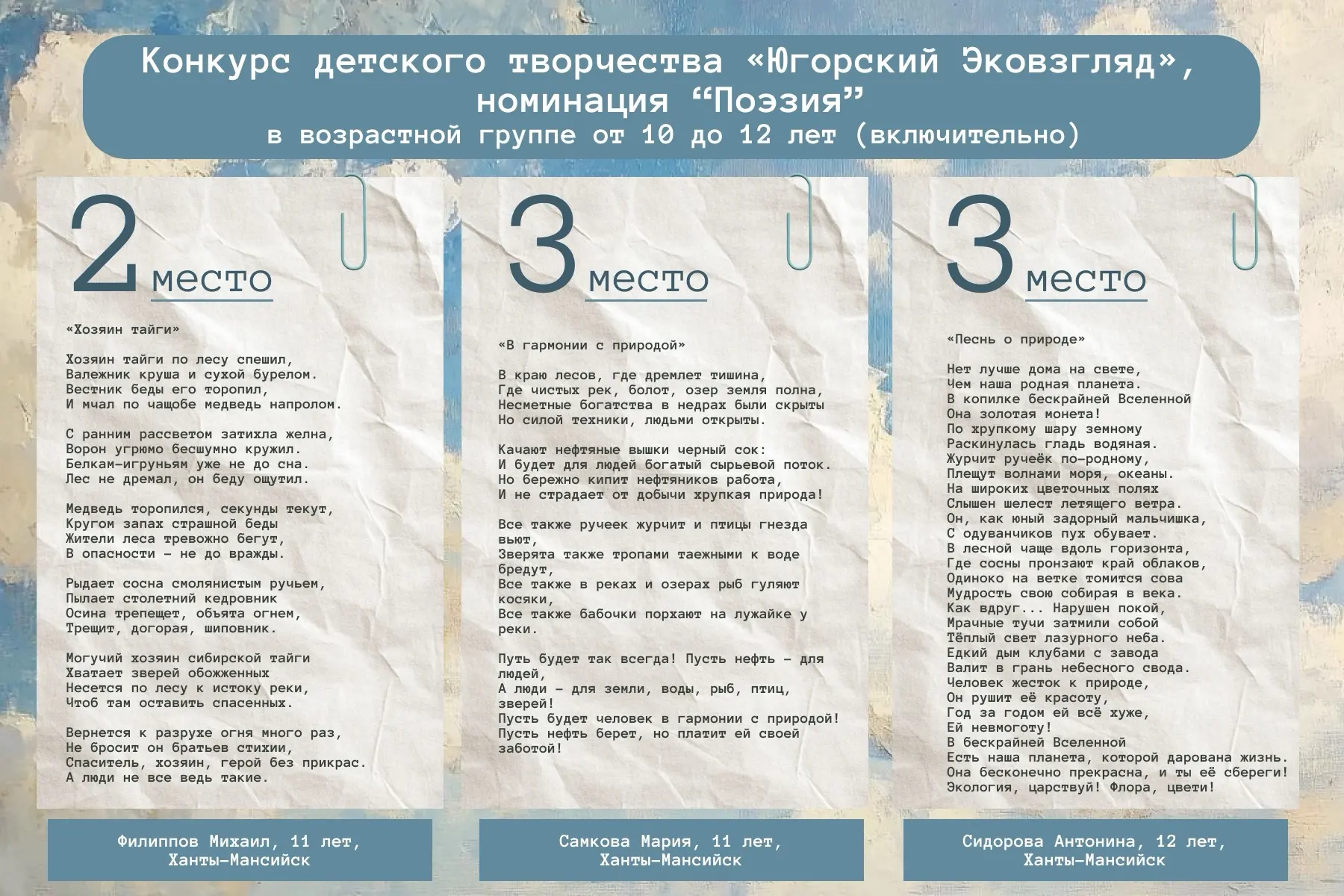 Самкова Мария и Сидорова Антонина, обучающиеся 6А и 6Б классов  стали призерами  Конкур...