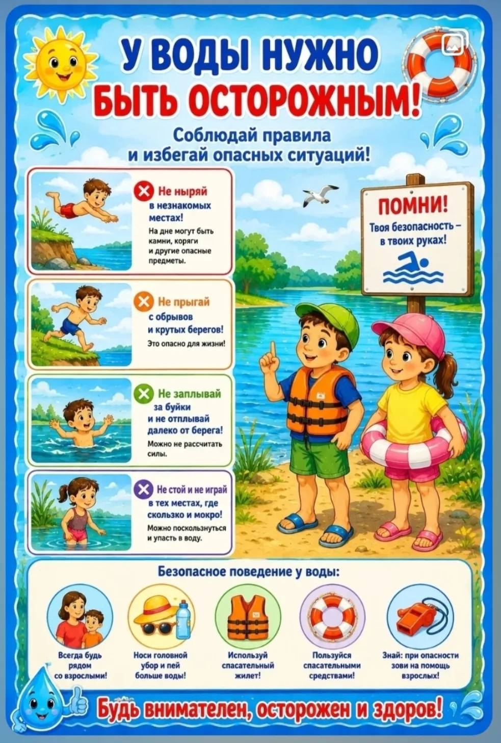 🛟 БЕЗОПАСНОСТЬ НА ВОДЕ!