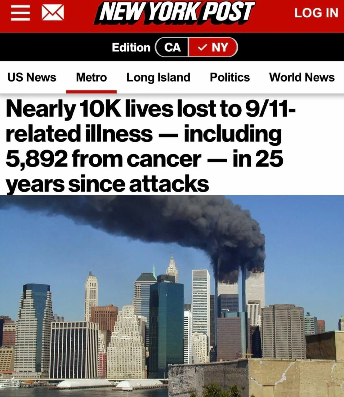 Рак как отсроченный приговор: число заболеваний среди выживших после 9/11 превысило 57 ...
