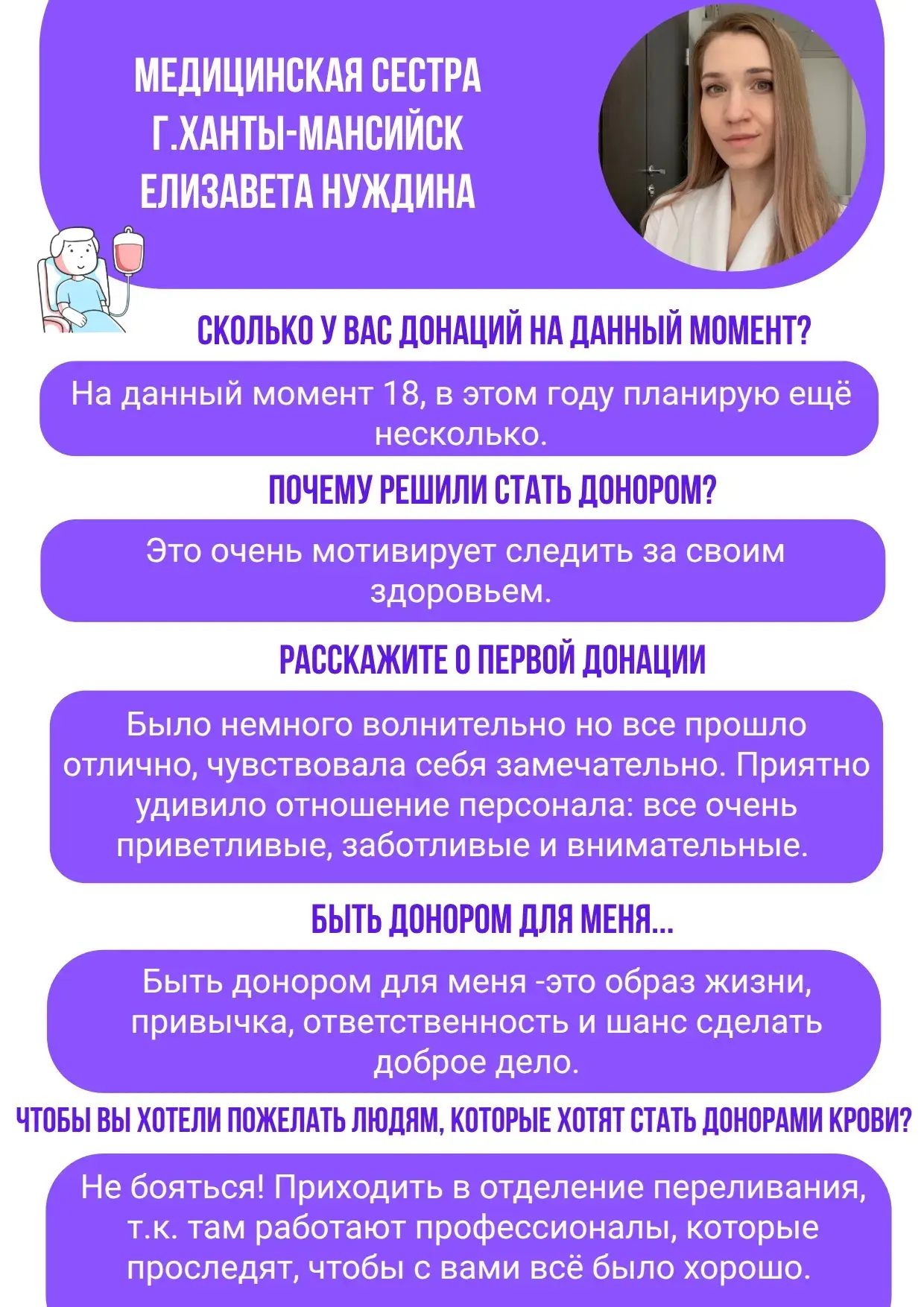 🫶Продолжаем знакомиться с нашими донорами