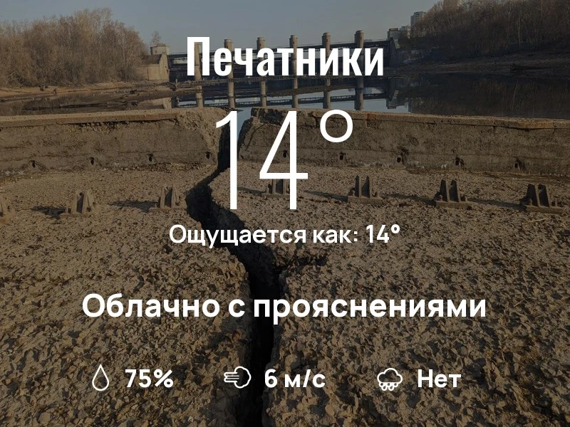 Что с погодой в Печатниках?