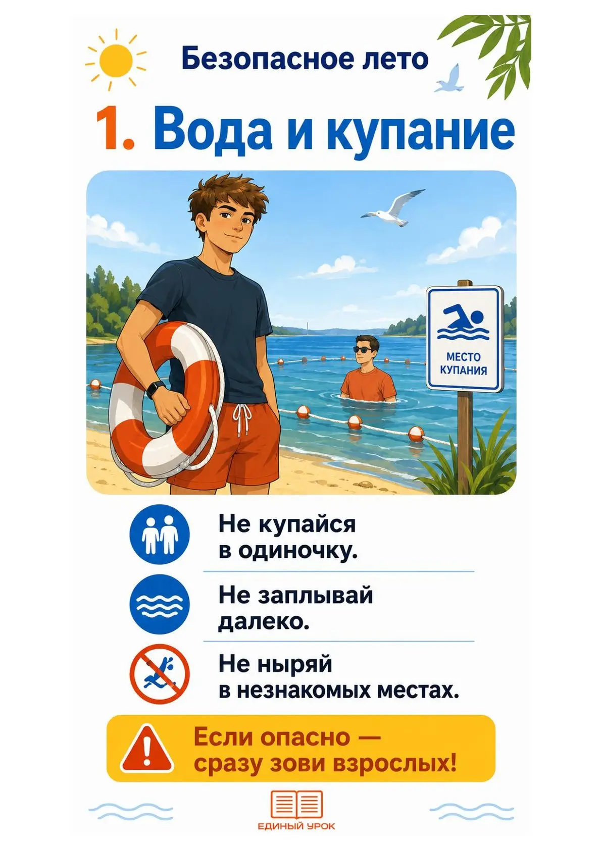 Безопасное лето: соблюдай правила поведения!
Лето – прекрасное время года, полное приключений и весе