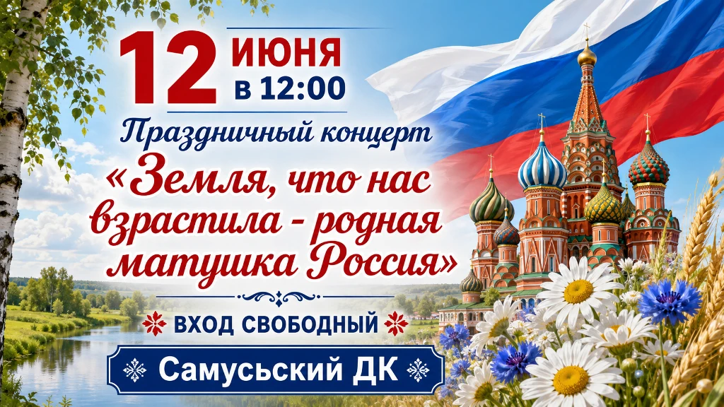 Дорогие друзья! Самусьский Дом культуры с радостью приглашает на праздничный концерт, посвященный од