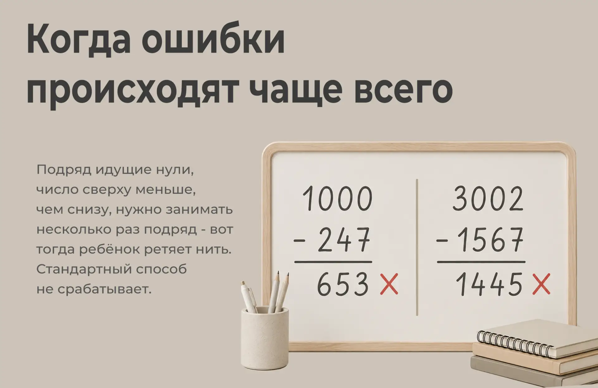 👩‍🎓 Вычитание столбиком: чтобы ребёнок перестал путаться в «заёмах».