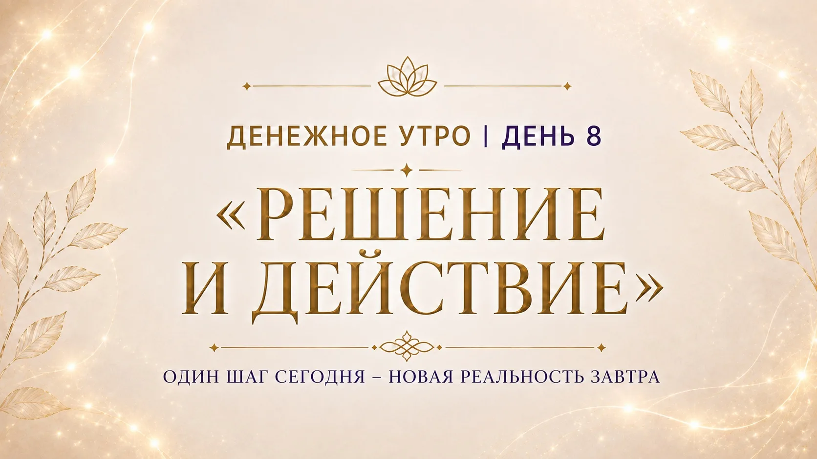 Денежное утро | День 8