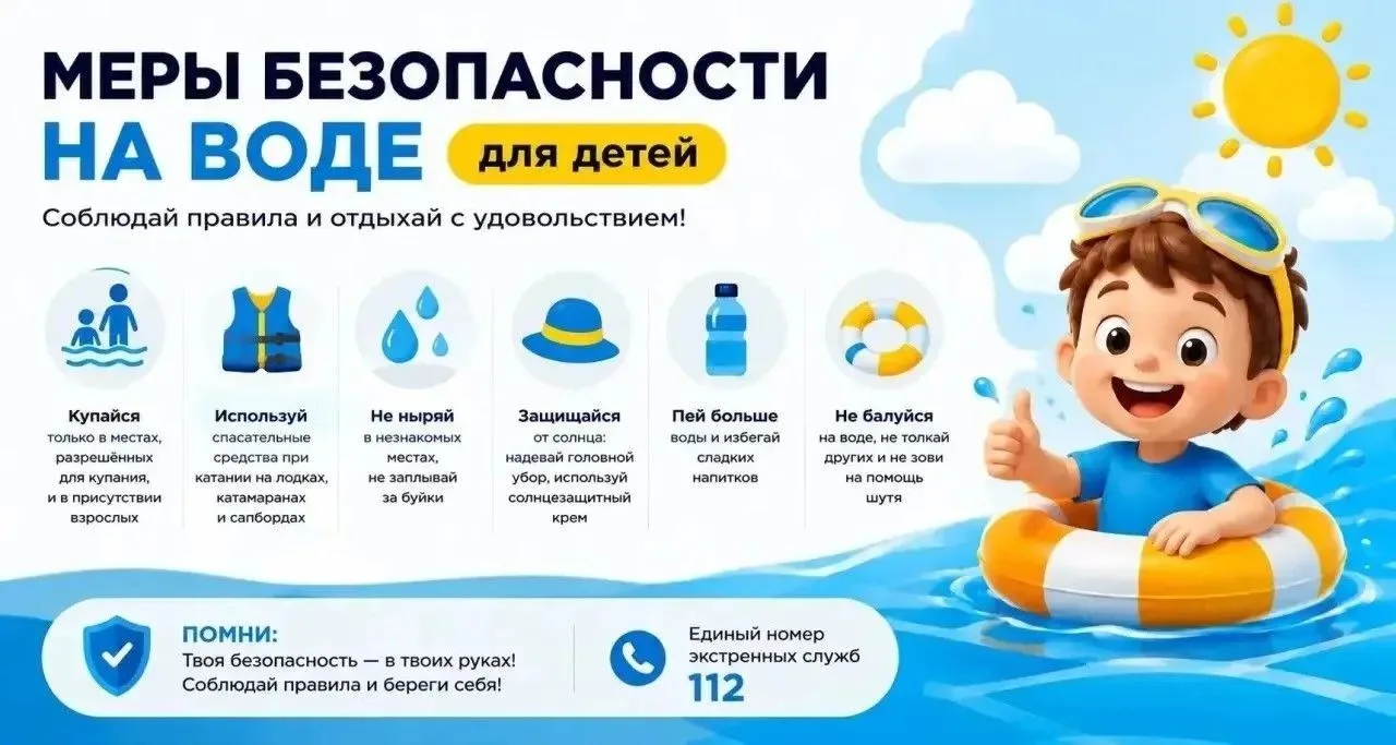 Отдых у воды должен быть не только весёлым, но и безопасным!
