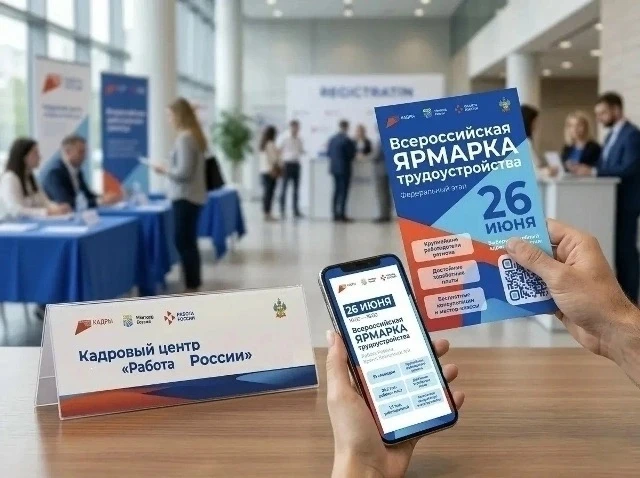 Приходи 26 июня на Всероссийскую ярмарку трудоустройства «Работа России. Время возможностей»